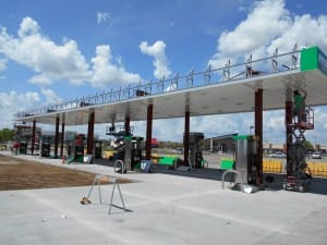 Petro Stopping Center new canopy installation